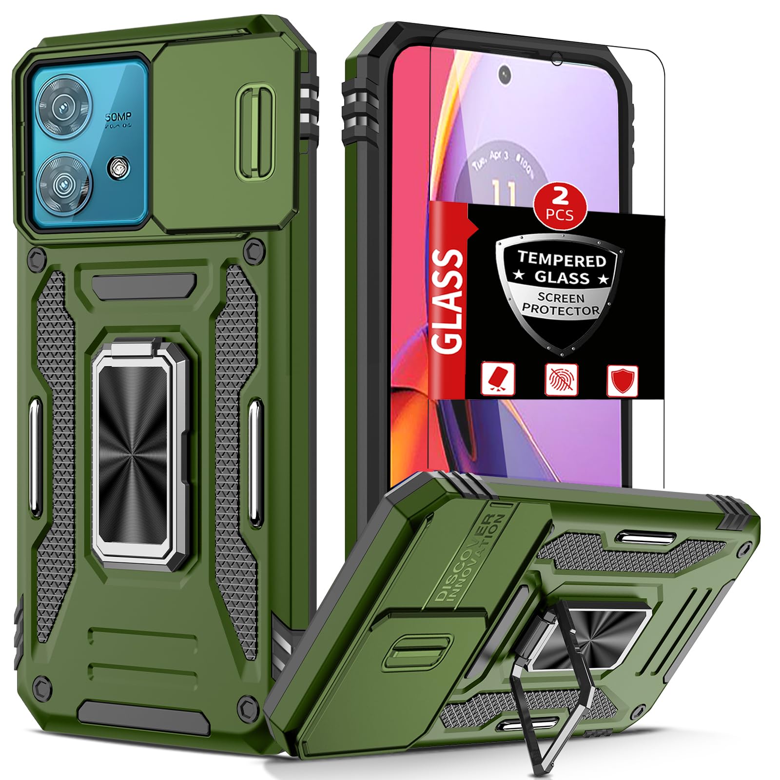 FRLMOOES for Motorola Moto G84 Case with 2 Screen