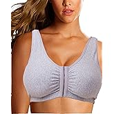 Post Surgical Sports Bra - Front Closure, Wirefree, Mastectomy Bra for Women