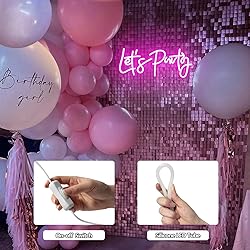 Let's Party Neon Sign, LED Neon Lights for Bedroom
