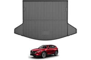 AOMSAZTO Trunk Cargo Liner Mat Tray fit for Mazda CX-5 2017 2018 2019 2020 2021 2022 2023 2024 All Weather Rear Trunk Carpet Interior CX5 Accessories Waterproof Custom Fit Odorless TPE (Black)