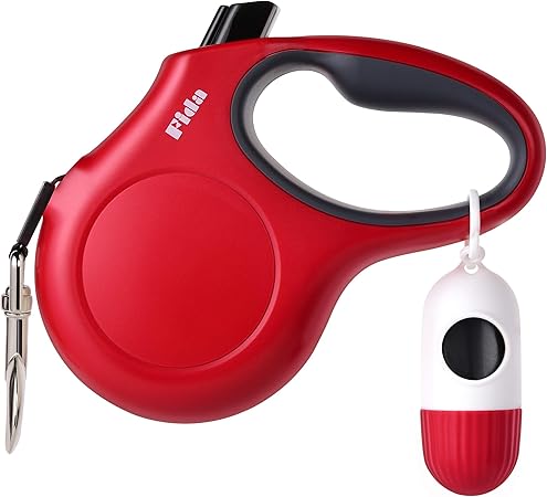 retractable dog leash with poop bags