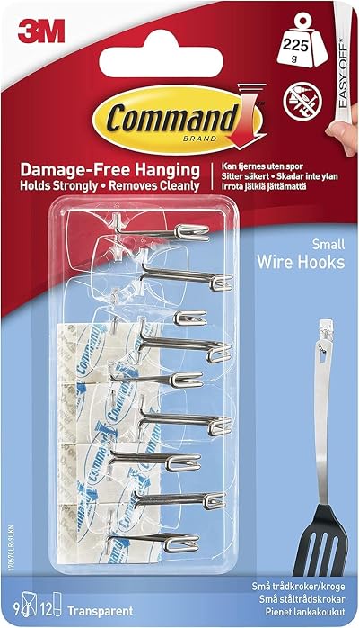 Command Clear Wire Hook Value Pack 9 Hooks 12 Strips Damage Free 225g