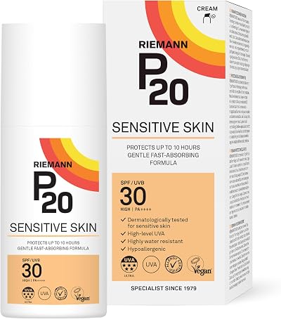 P20 RIEMANN SPF30 Sensitive Sun Cream 200ml UVA 10h Water Resistant