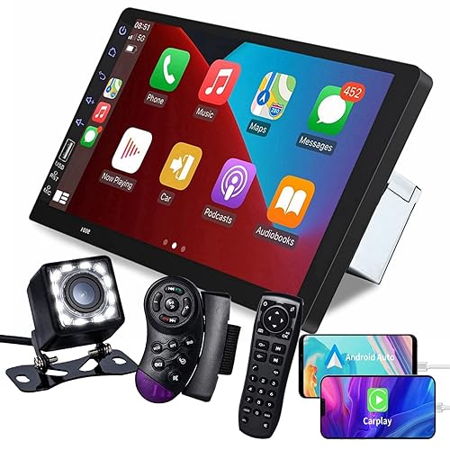 ASTSH Inch Single Din Car Stereo with Apple Carplay and Android