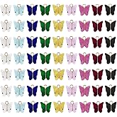 Create idea 90Pcs Butterfly Charms Acrylic Butterfly Pendant Colorful Butterfly Shape Charms Decorative Accessories for DIY Making Handmade Jewellery Earrings Bracelets