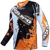 JPOJPO Men's Mountain Bike Jersey Long Sleeve Downhill&Motocross Shirts Breathable/Moisture-Wicking T-Shirt