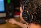 Samson SR990 Over-Ear Studio Headphones with 50mm Drivers and Adapter view 5