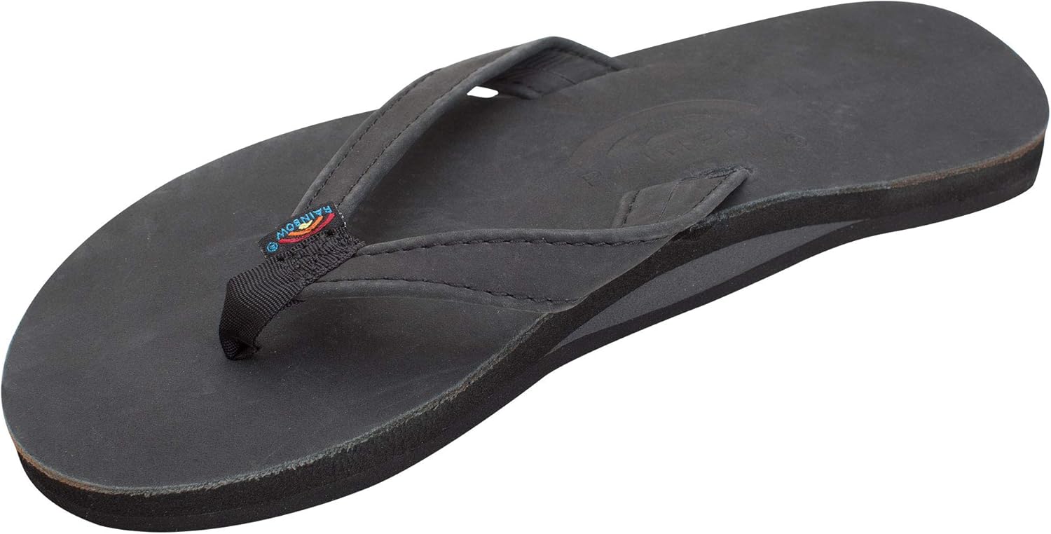 black rainbow sandals