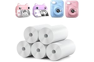 GREENKINDER Kids Instant Camera Refill Print Paper-5 Rolls for Kids Instant Print Camera,HD Printing Thermal Print Paper Set Portable Refill Print Paper