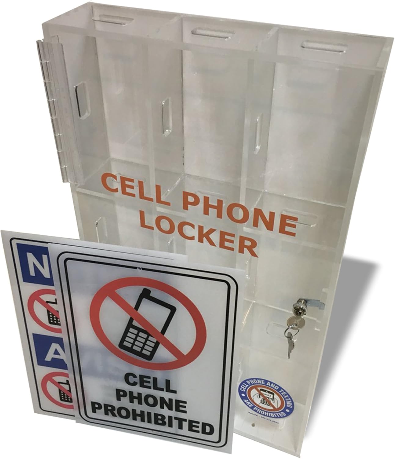 Single door Cell Phone Locker with two keys Clear Acrylic Amazon.co