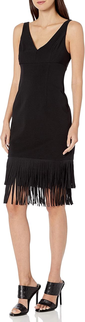 adrianna papell fringe dress