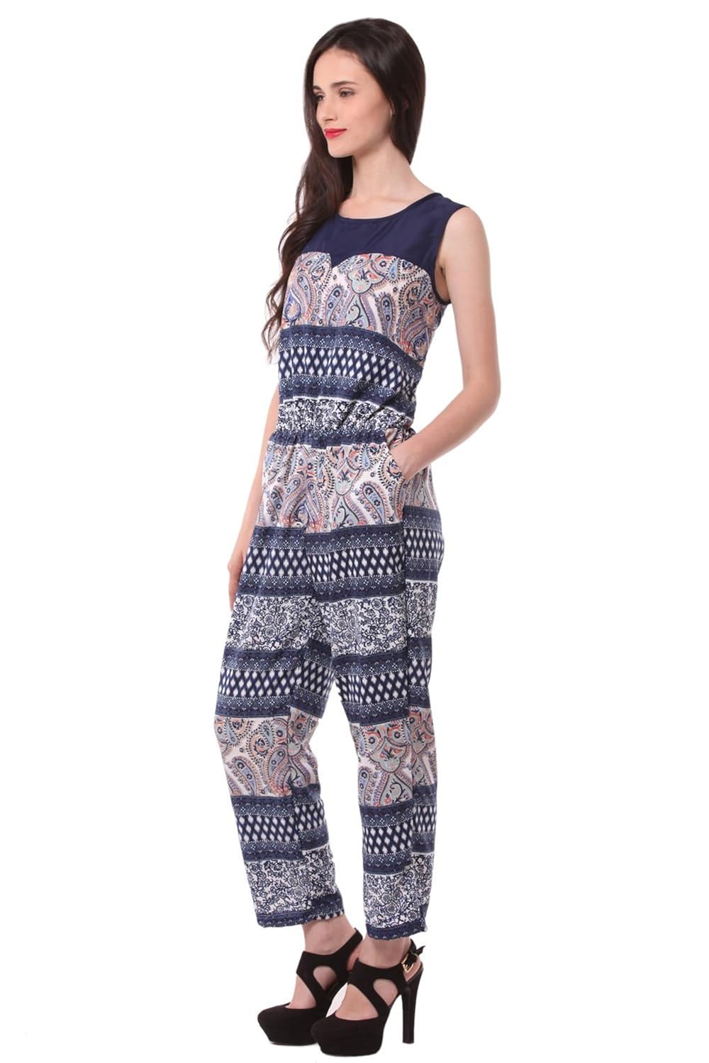eyelet printed women's jumpsuit