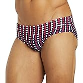 Sporti Men's Swim Briefs - Printed Color & Solid Swimsuit Training Suit - Men's Athletic Swimwear Briefs for Lap Swimming