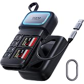 llano High Speed SD/Micro SD 4.0 Card Reader Holder Case, USB 3.2 Gen1 | (5Gbps) 4*SD 8*Micro SD UHS-II Crads Storage, F15 2 in 1 312MB/S Plug&amp;Play for iPhone, Android, MacBook, Laptop, Cameras