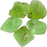 CRYSTALIS 5pcs Afghani Peridot, Natural Loose Gemstone Wholesale Bulk Rough Jewelry Making Supply, Chakra & Healing Raw Stones, Wire Wrapping, DIY, Gem Collection, AA+, 8-12mm [30carats]