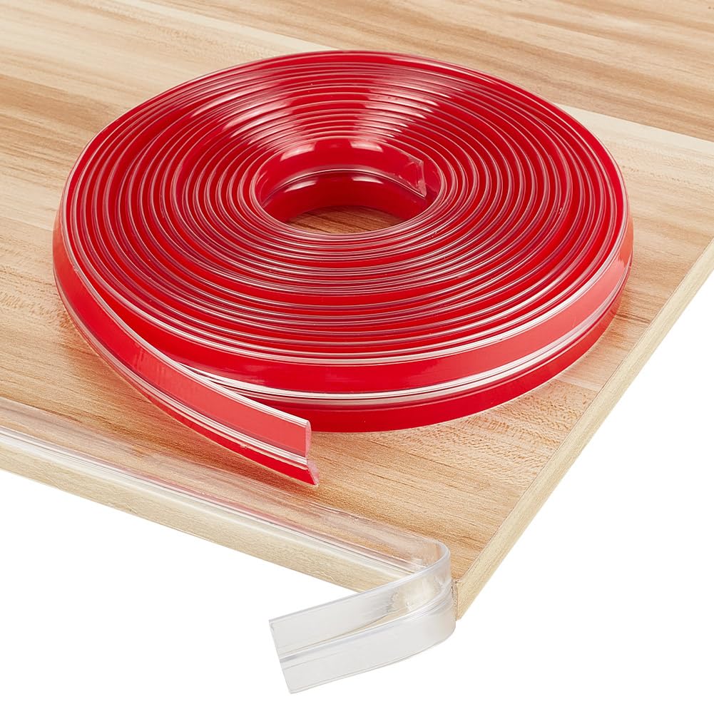 GOMAKERER 8M Corner Protectors, 3cm/1.18 Inch Width Corner Protector Proofing Furniture Corner Safety Bumpers Clear Edge Protectors for Against Tables Corners Drawers Sink Wall
