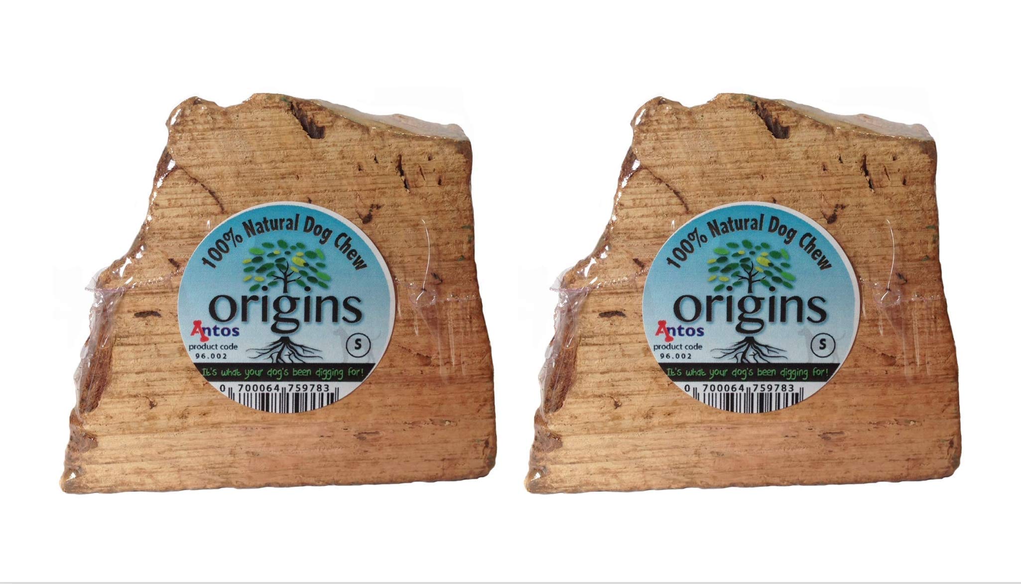 Antos Origins Tree Root Dog Chew Small Pack of 2 Natural Tuber Root Dog Chew Toy