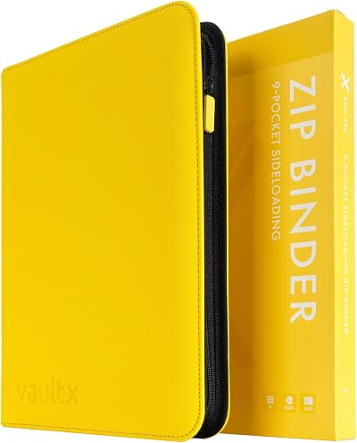 Vault X 9 Pocket Zip Binder 360 Cards Exo-Tec Yellow 20 Pages