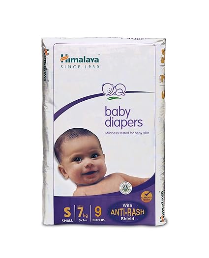 Himalaya Herbals Baby Diaper (White, Small) -9 Pieces