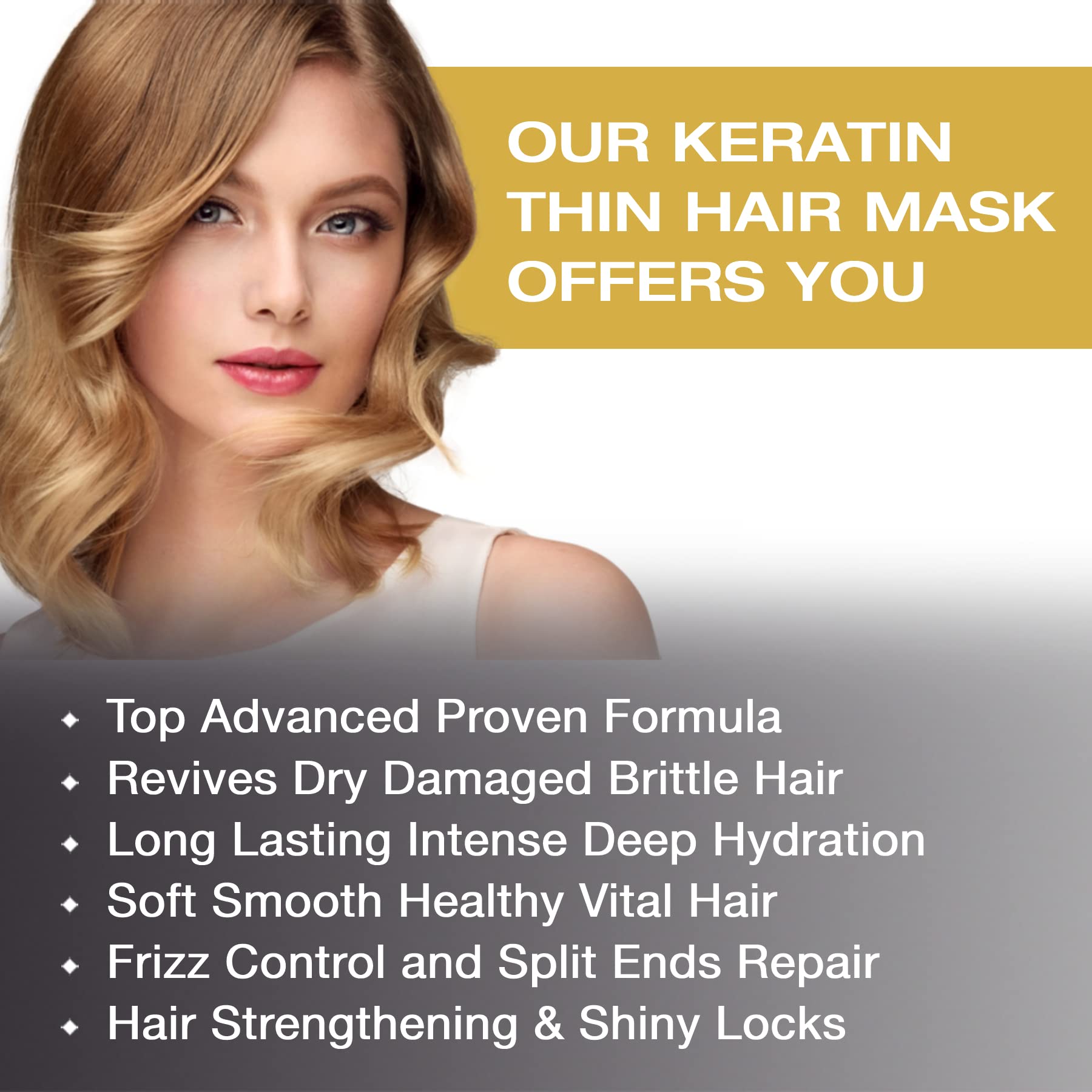 Vitamins Keratin Hair Mask Deep Conditioner Biotin Collagen Protein