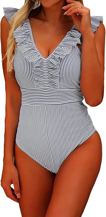 v neck swimming costume