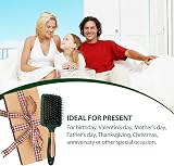 UseeShine Hair Brush Set Anti Static Detangler Paddle Oval Green view 7