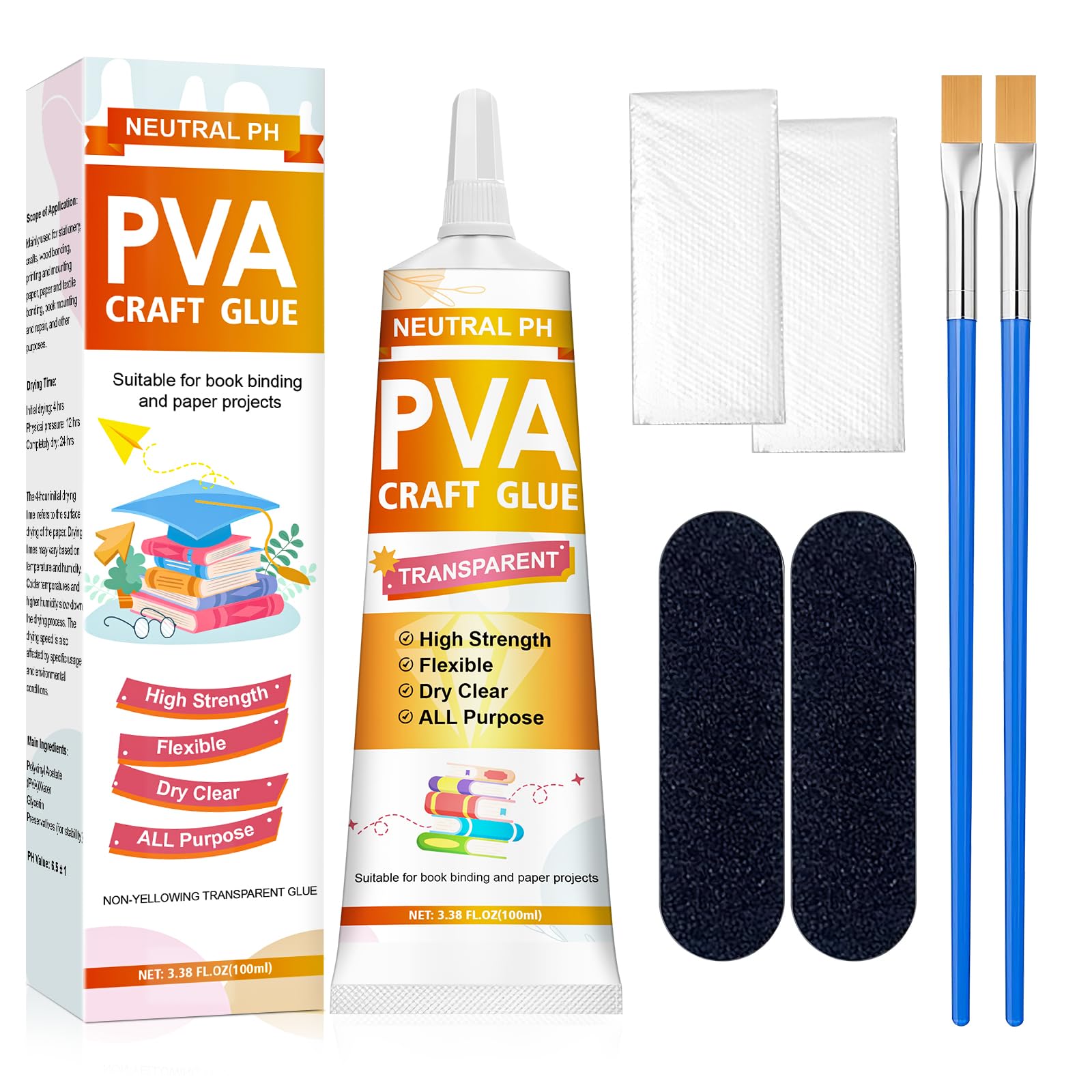 PH Neutral PVA Glue for Book Binding, 100ml Book