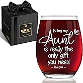 Being My Aunt Is Really The Only Gift You Need Wine Glass Gifts for aunt, Funny Aunt Wine Glasses gift from Niece or Nephew, Christmas Birthday Wines glass gifts Ideas for New or Soon to Be Auntie-79