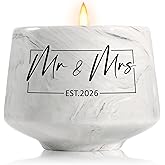 Wedding Gifts - Mr and Mrs Gifts-Wedding Gift for Couples 2026 - Bridal Shower Bride Gift for Married Newlywed - Just Married for Newlywed Couple Bride - Lavender Scented Candles 6 Oz