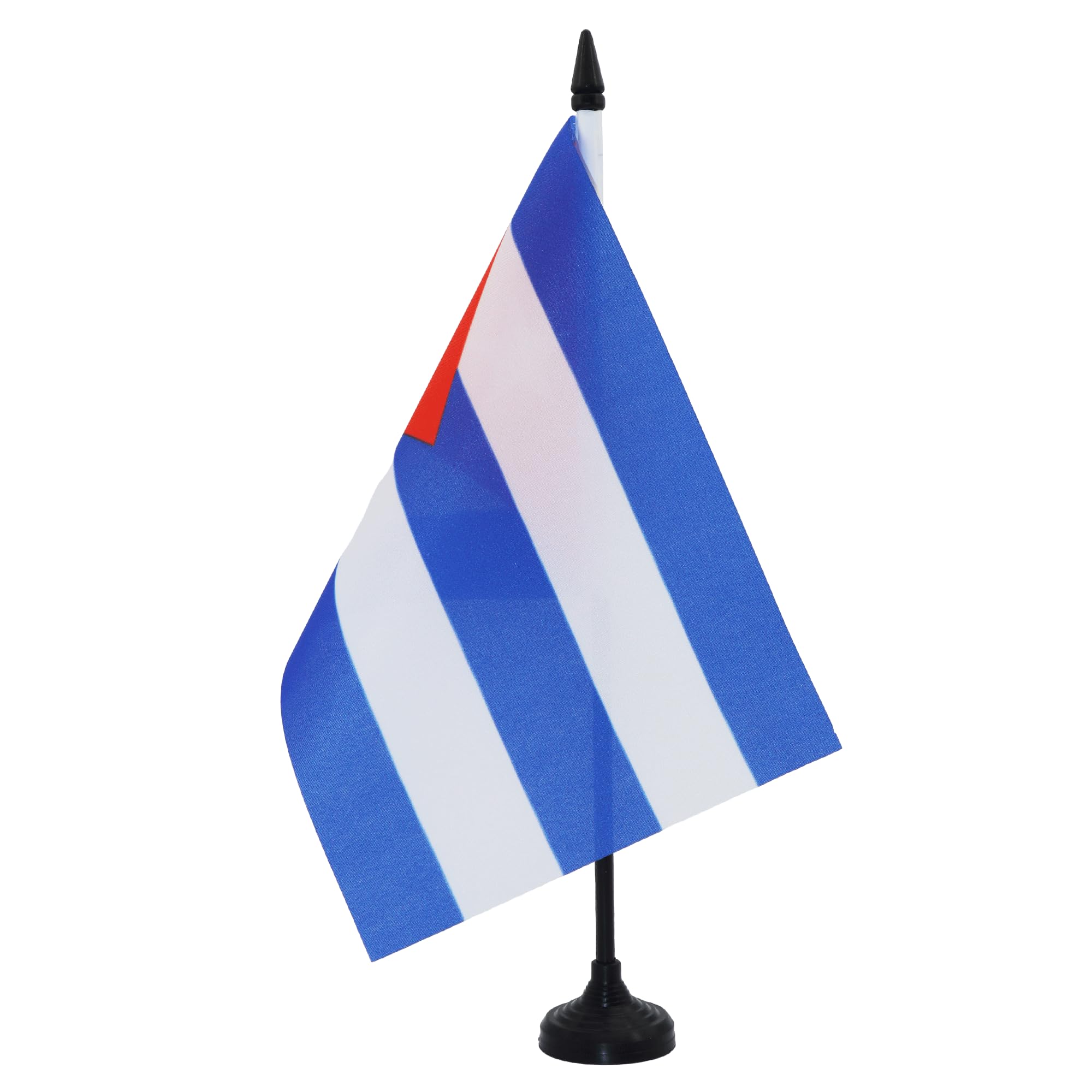 AZ FLAG Cuba Table Flag 5'' x 8'' - Cuban Office Decoration 100% Polyester 21 x 14 cm - Mini Desk Flag with Pole and Black Plastic Base — image 1