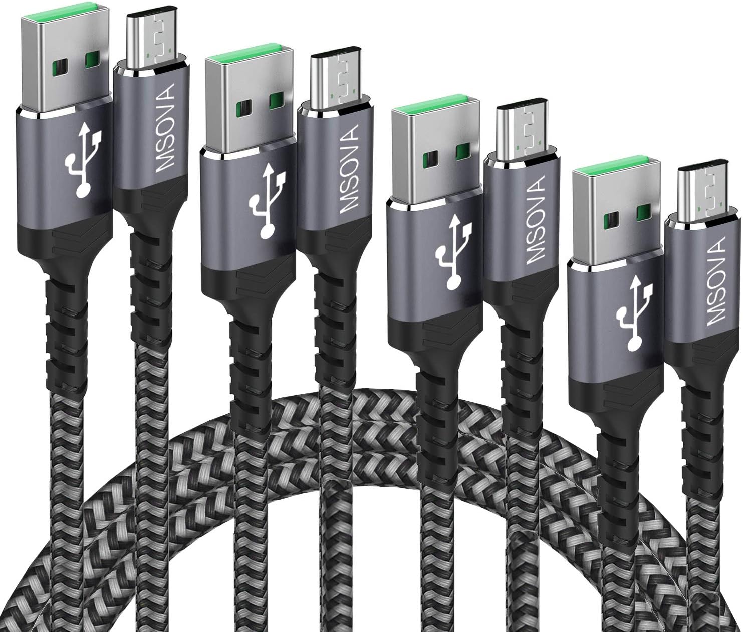 Amazon Micro Usbケーブル Ps4充電ケーブル 4本セット 0 3m 1m 2m 2m Msova Qc3 0急速充電 高耐久ナイロン編み Android マイクロusb 充電ケーブル Xperia Ps4 Pro Ps4 Ps3 Galaxy Huawei および他の機器に適用可能 灰と黒 ケース カバー 通販