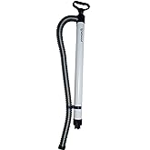 Attwood Manual Bilge Pump for Boats, 24-Inches, Includes 32-Inch Hose, Hand Water Pump for Kayak, Canoe and Dinghy, Portable Handheld Siphon Bailer, 8 GPM, 11596-2
