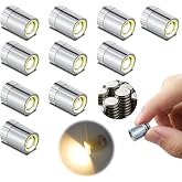 10PCS Warm White Mini LED Lights for DIY Craft, Model Displays, Miniatures | Warm White Small Spotlight Battery Operated Tiny SMD Lamp for Dioramas, Collectibles, and Custom Builds