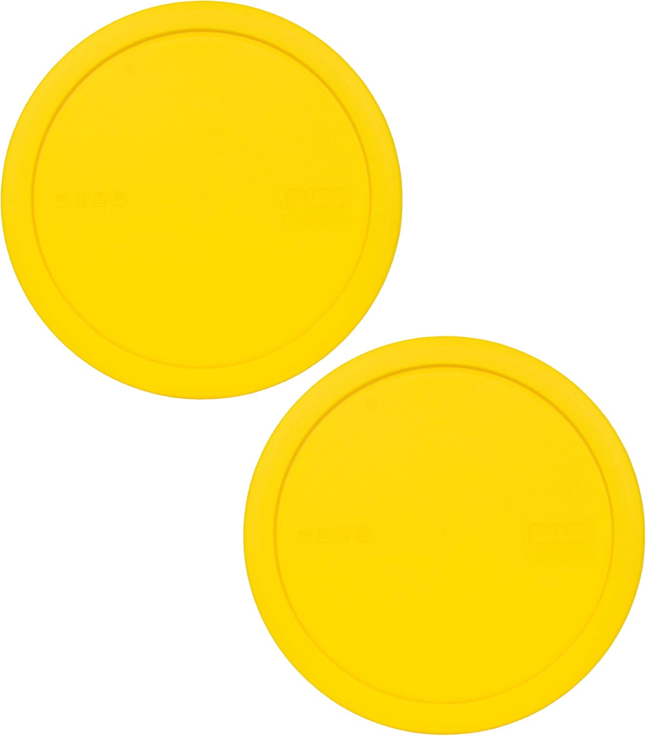 Pyrex 323-PC 1.5qt Meyer Yellow Round Plastic Mixing Bowl Lids - 2 Pack (Lids Only - Containers Not Included)