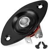 Guitar Input Jack 1/4" Oval Guitar Jack 6.35mm Input Jack for Electric Guitar Output Jack Guitar Jack Plate Output Plug Socket for Mono Electric Guitar