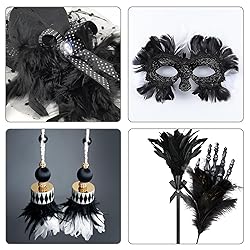 FeelfunFeather 300 pcs Black Craft Feathers- 10