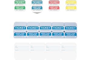 DGBDPACK 250 Blue Double Raffle Tickets, 50/50 Raffle Tickets Suitable for Raffles, Lottery and Door Prizes (Blue)