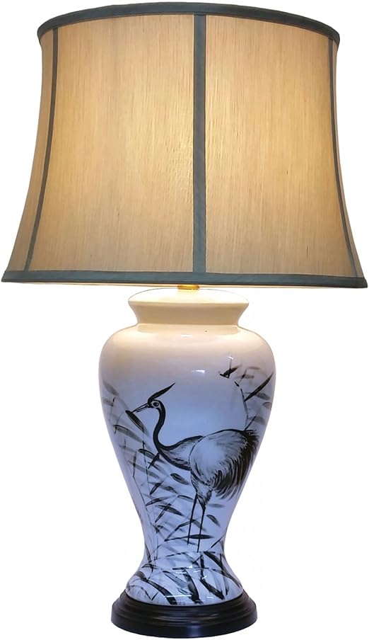 DOWNTON INTERIORS Large Oriental Ceramic Table Lamp (M11573) Chinese Mandarin Style Living