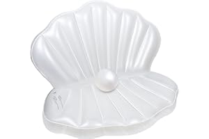 Zcaukya Inflatable Seashell Pool Float, Giant Clam Air-Filled Toys with Pearl Ball for Kids Birthday Party Swimming Pool Summer Beach Party Mermaid Ocean Theme Party Decor