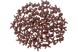 JUXINGDAZYF 60 Pieces Mini Plastic Babies 1 Inch Baby Doll for Baby Shower Party Favors, Party Decorations, Baby Bathing and Crafting Non-Edible Cake Toppers(Dark)