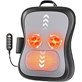 Zorynae Shiatsu Back and Neck Massager for Pain Relief Deep Tissue, Up and Down Rolling Back Massager with Heat, 3D Kneading Massage for Office Home Car, Birthday Gifts for Women Men Mom Dad