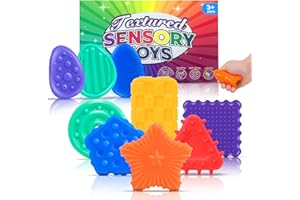 NOVEMBER SPRING Fidget Toys Sensory Stone for Kids 9 Pack Textured Soft Worry Squishy Sensory Toys for Autism Kids Calming Fidget Stress Toys for Students Anxiety Relief Prizes (9pcs)