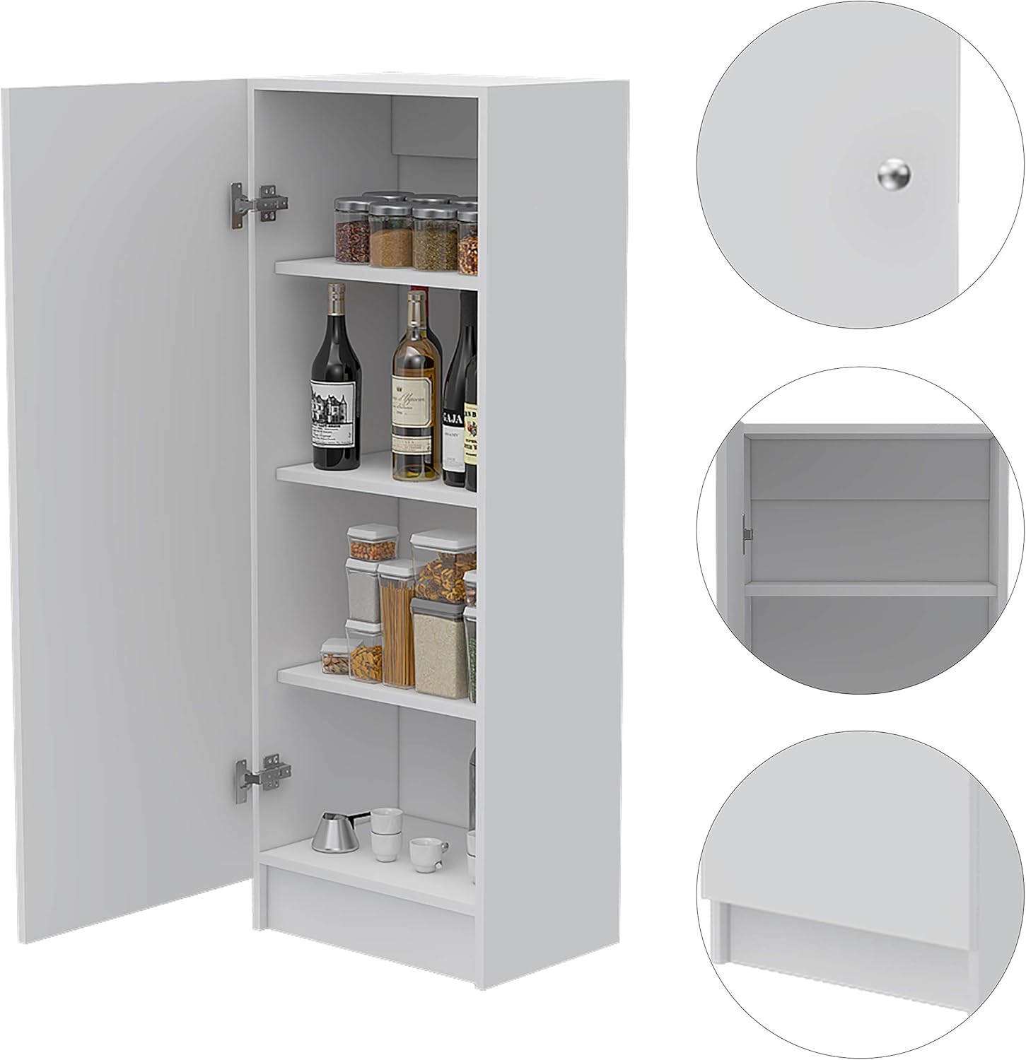 TUHOME Belleria Pantry Cabinet: Furniture & Decor