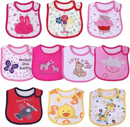 Yafane Lot De 10 Bavoirs Bebe Impermeables Coton Bandana Pour Enfant Bebe Fille 0 A 36 Mois Amazon Fr Bebes Puericulture