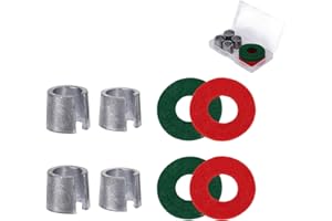 4pcs Car Battery Post Terminal Shims with Washers, Terminal Shim Cap Pure Anode Cathode Sleeves Positive & Negative Posts Con
