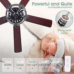 52 "Farmhouse Ceiling Fans with Lights and