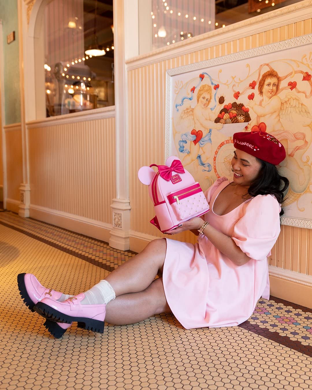 Loungefly Disney The Minnie Mouse Classic Series Mini Backpack - Strawberry Macaron