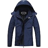 DECKTIN Women's Waterproof Rain Jacket Hooded Lightweight Rainoats Outdoor Hiking Jacket Travel Windbreaker