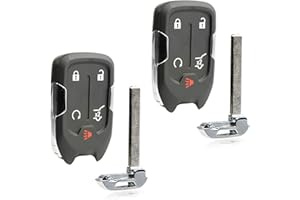 2X Keyless Entry Remote Key Fob Replacement 5-Button for 2021 2022 2023 2024 GMC Acadia Terrain (HYQ1ES, 13522895, 13547797)