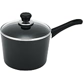 SCANPAN USA Inc Scanpan Classic 3-Quart Covered Saucepan, Black/Clear